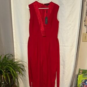 Romeo & Juliet Couture Vibrant Red Jumpsuit